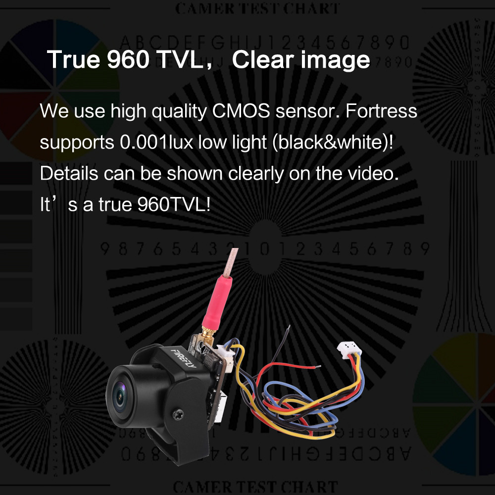 Hawkeye Firefly Fortress 960H TVL 2.1mm Micro FPV Camera AIO 1-6S 5.8G 0-200mW 72CH Transmitter VTX