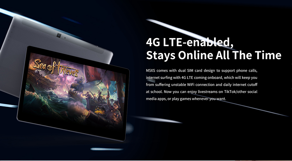 ALLDOCUBE Cube M5XS 4G LTE Phablet X27 MTK6797X Deca Core 10.1 Inch IPS 1920*1200 Android 8.0 3GB RAM 32GB ROM Built-in GPS GLONASS Beidou A-GPS Dual SIM Dual Standby - Gray