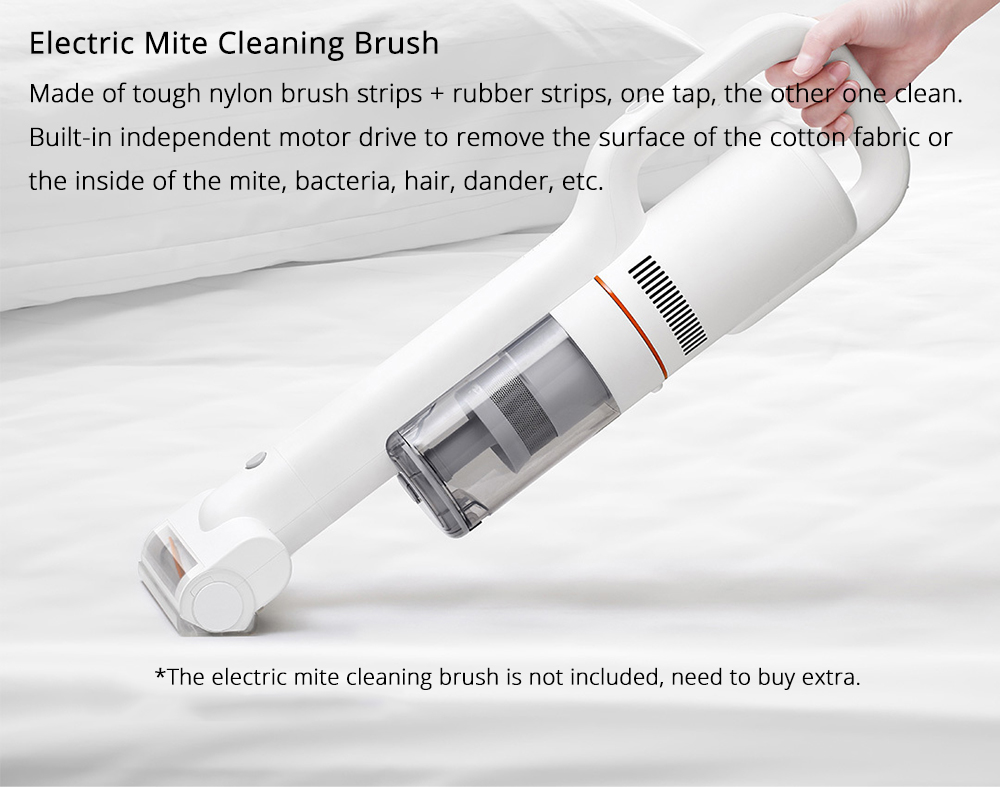 [HK Stock][CN Version]Xiaomi Roidmi F8 Smart Vacuum Cleaner App Remote Control 2500mAh Lithium-ion Battery with LED Night Light for Home - White