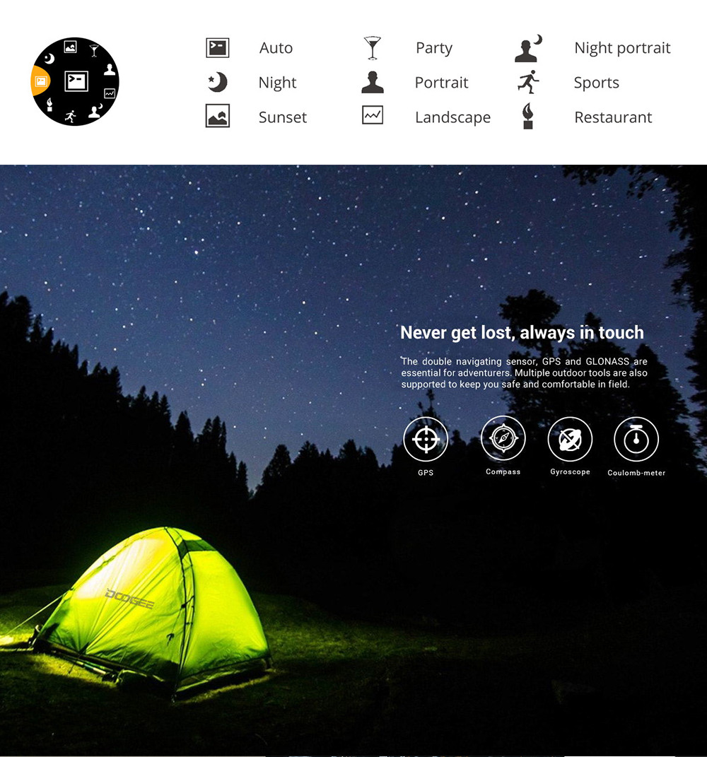 [HK Stock]DOOGEE S60 Lite 5.2 Inch 4G LTE Smartphone MT6750T 4GB 32GB 16.0MP Rear Camera Android 8.1 IP68 Wireless Charge NFC - Silver