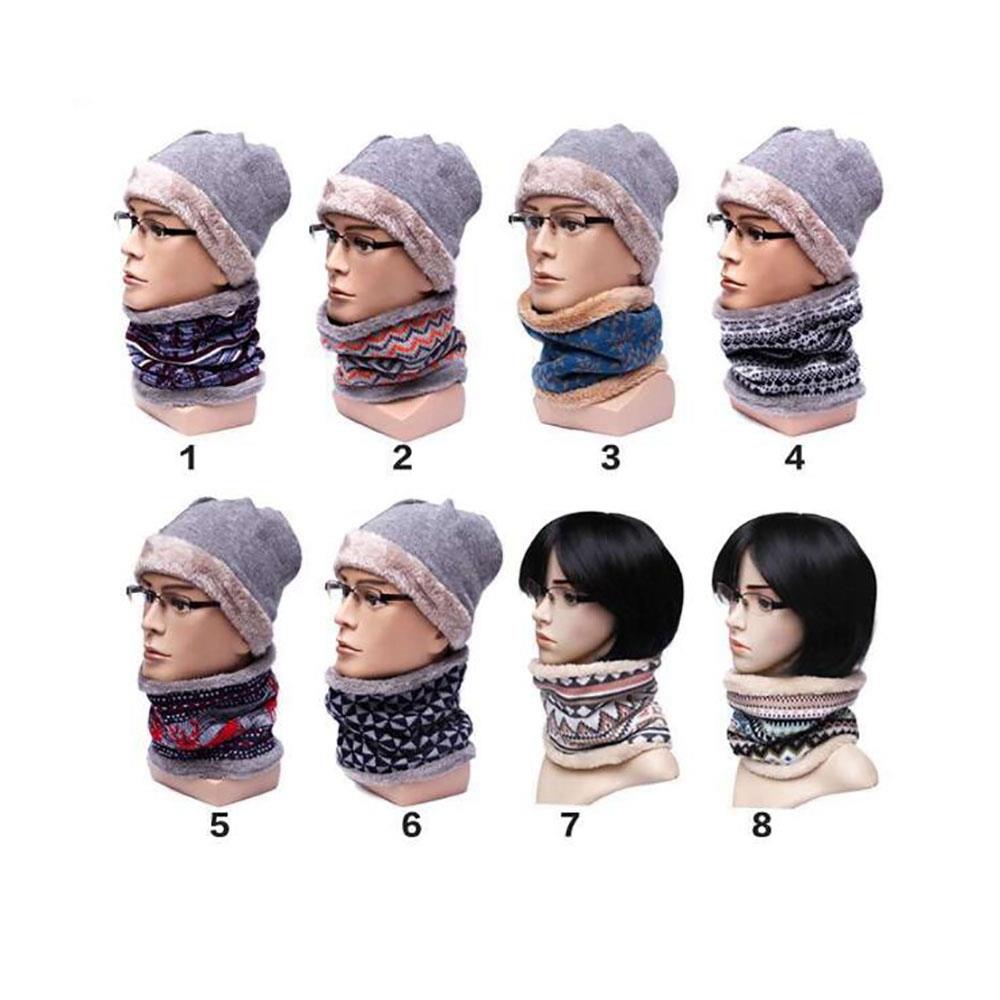S03 Men Winter Casual Multicolor Wool Knitting Fleece Scarf Neck Warmer - Color 7