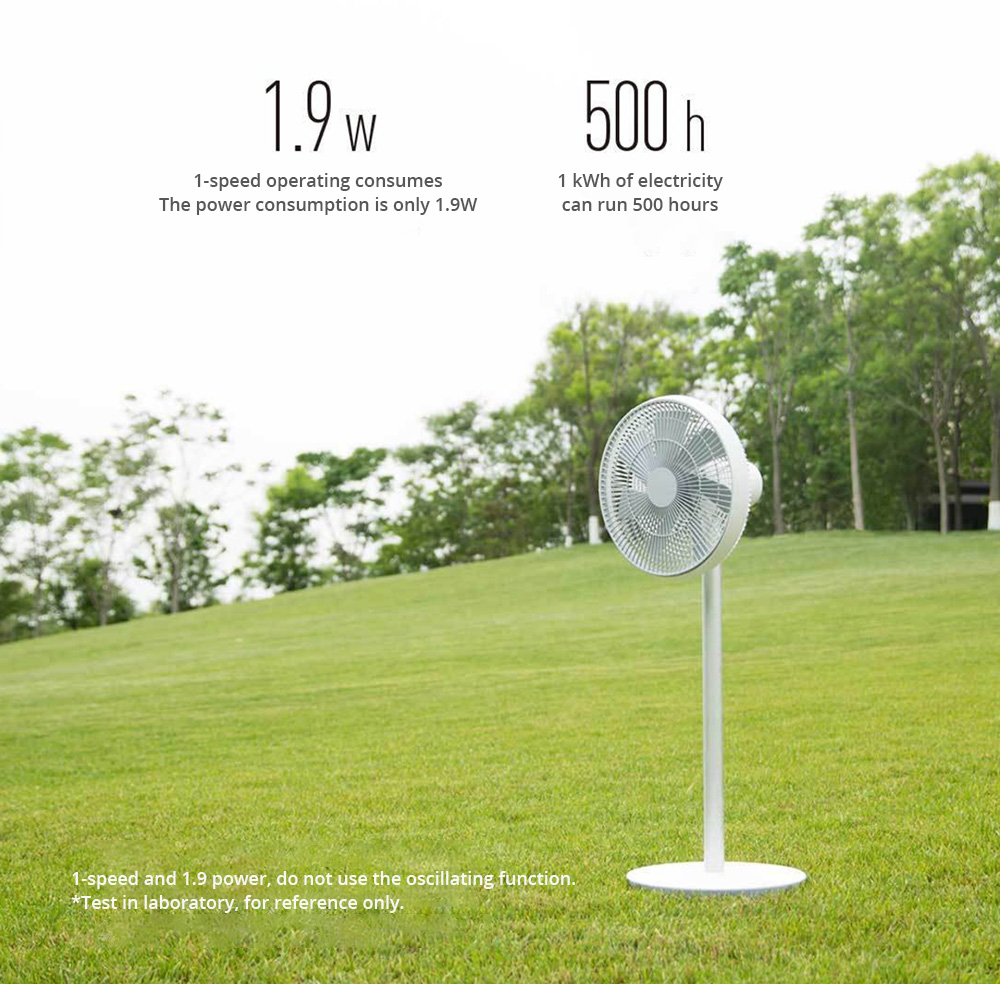 Xiaomi Smartmi Natural Wind Frequency Conversion DC Floor Fan WiFi APP Remote Control Built-in Battery Fan - White