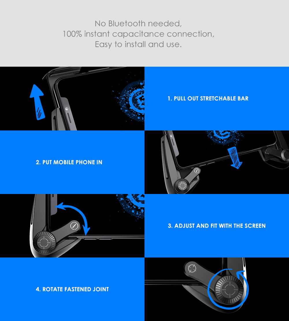 Gamesir F3 Plus Gamepad AirFlash Grip For Fortnite PUGB Shooting Game Support Android iOS Mobile Phones