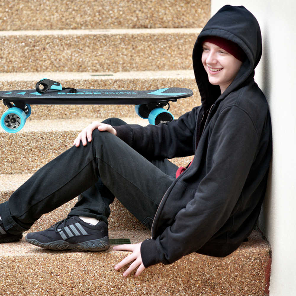 [EU Stock] RASSE YB-D001 Electric Skateboard Wireless Remote Control Dual 350W Motors 25km/h EU Plug - Blue