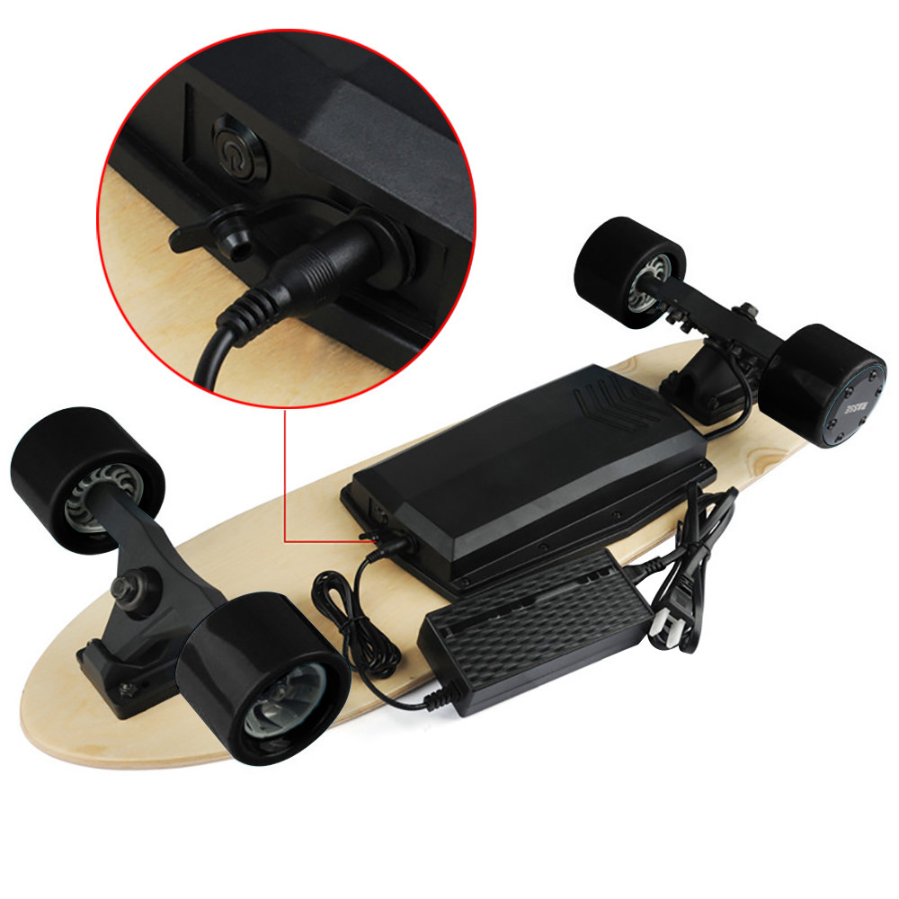 [EU Stock] RASSE YB-S001 Electric Skateboard Wireless Remote Control Single 250W Motor 18km/h EU Plug - Black