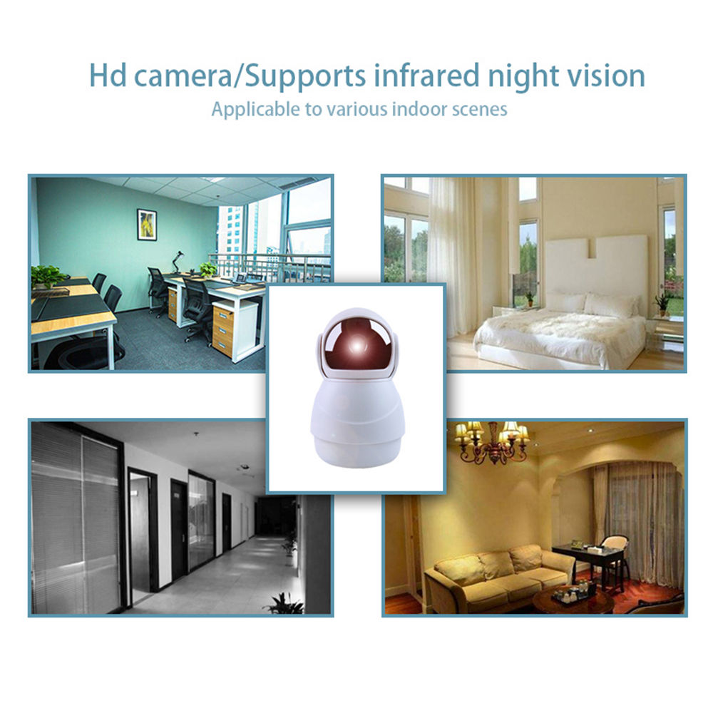 JINVISECURITY JV-XW2M10 1080P Wifi Smart IP Camera 360 Degree Panoramic Navigation Voice Intercom - White UK Plug