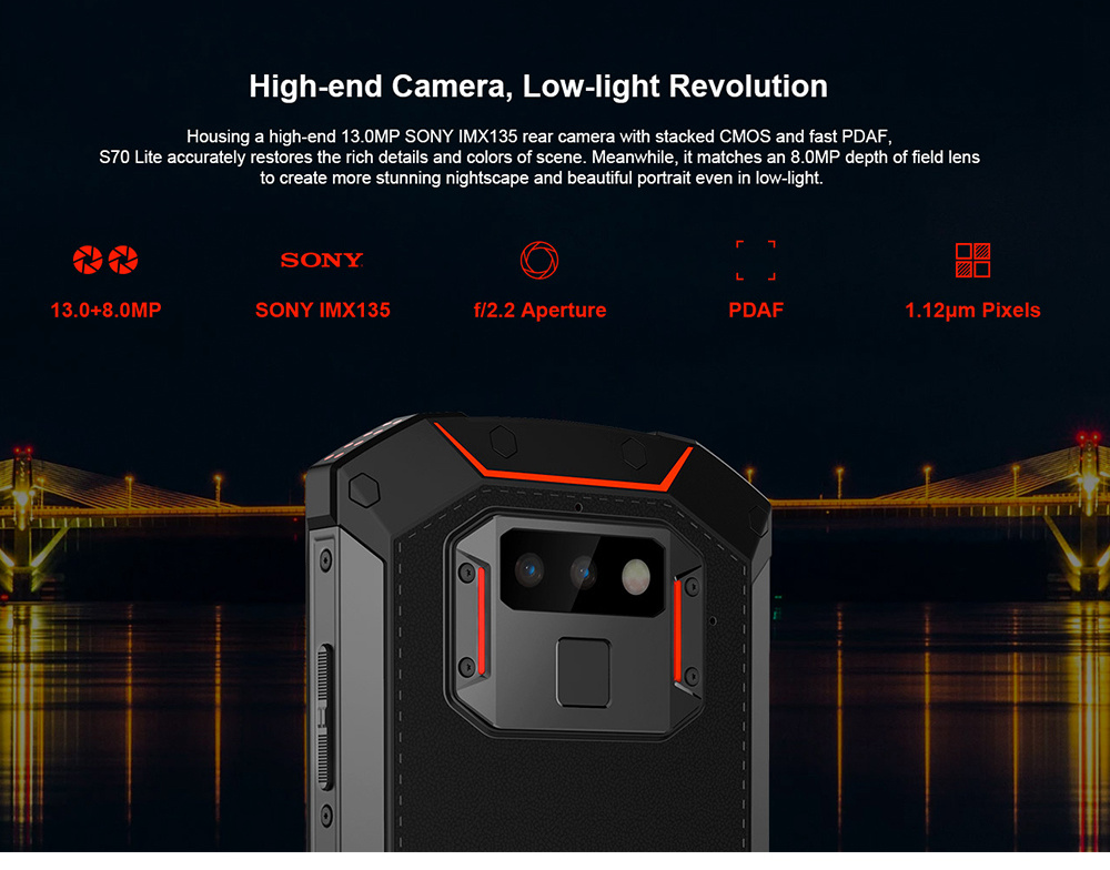 [HK Stock]DOOGEE S70 Lite 5.99 Inch 4G LTE Smartphone Helio P23 4GB 64GB 13.0MP+8.0MP Dual Rear Cameras Android 8.1 IP68 Wireless Charge NFC - Orange