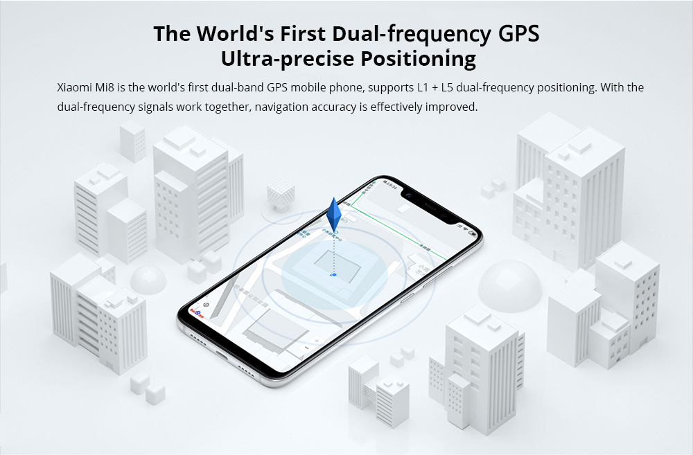 [HK Stock][Official Global Version]Xiaomi Mi 8 6.21 Inch 4G LTE Smartphone Snapdragon 845 6GB 64GB Dual 12MP Rear Cameras MIUI 9 AMOLED Screen Face ID Type-C Fast Charge - Blue