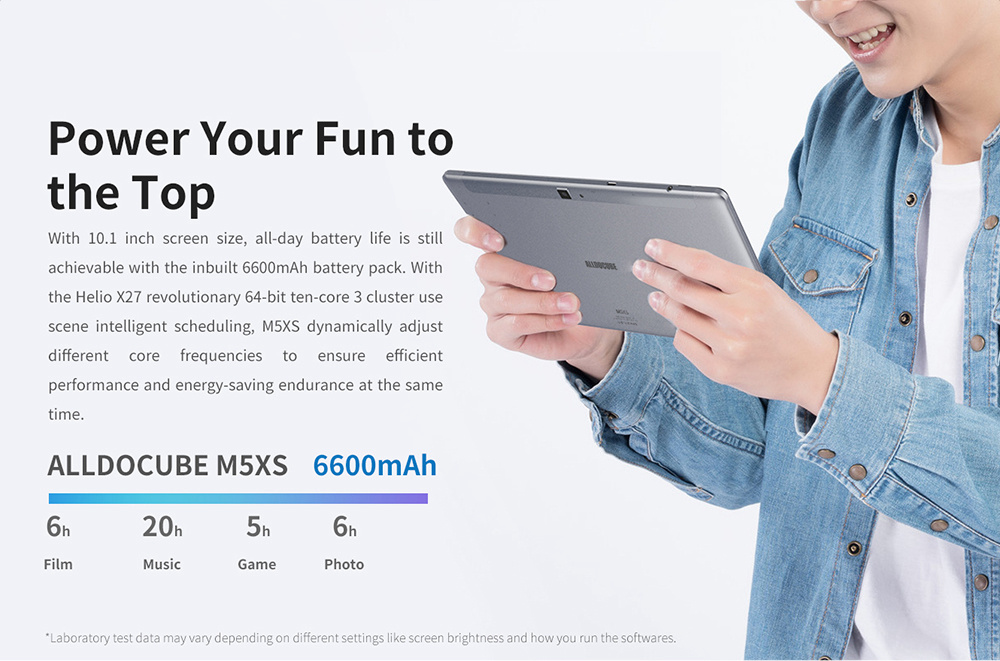 ALLDOCUBE Cube M5XS 4G LTE Phablet X27 MTK6797X Deca Core 10.1 Inch IPS 1920*1200 Android 8.0 3GB RAM 32GB ROM Built-in GPS GLONASS Beidou A-GPS Dual SIM Dual Standby - Gray