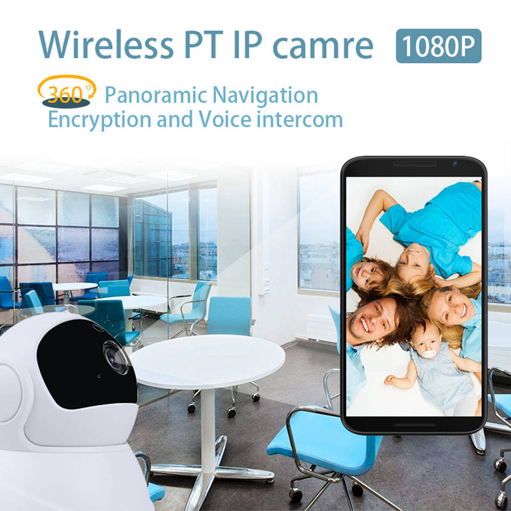 JINVISECURITY JV-XW2M10 1080P Wifi Smart IP Camera 360 Degree Panoramic Navigation Voice Intercom - White UK Plug