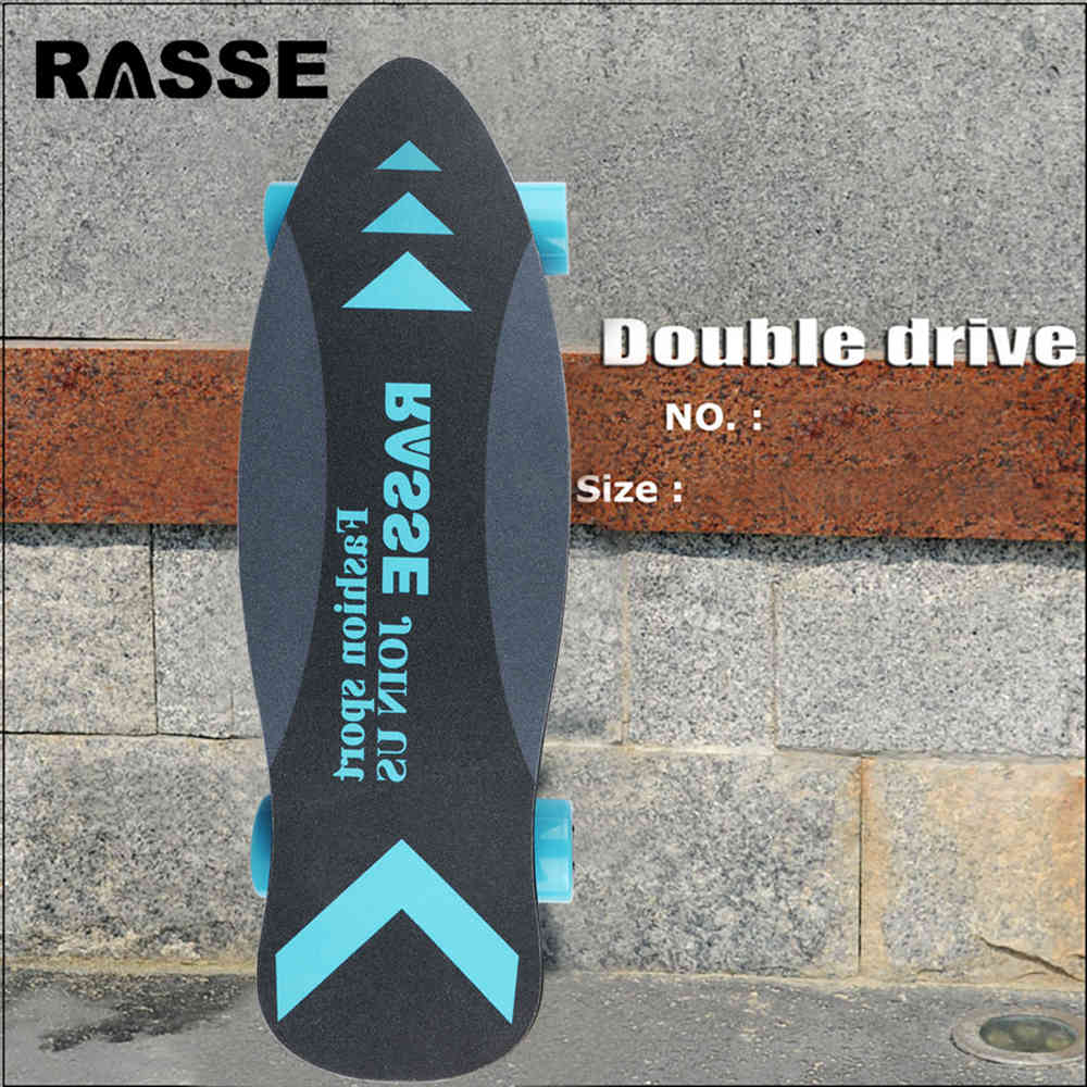 [EU Stock] RASSE YB-D001 Electric Skateboard Wireless Remote Control Dual 350W Motors 25km/h EU Plug - Blue