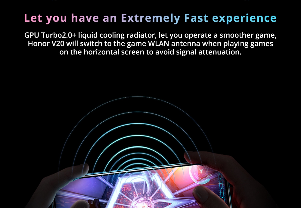 HUAWEI Honor V20 Hole-punch Display 6.4 Inch 4G LTE Smartphone Kirin 980 8GB 128GB 48.0MP+TOF Dual Rear Cameras Android 9.0 NFC Type-C Fast Charge - Blue