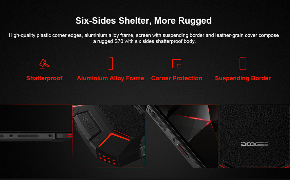 [HK Stock]DOOGEE S70 5.99 Inch 4G LTE Smartphone Helio P23 6GB 64GB 12.0MP+5.0MP Dual Rear Cameras Android 8.1 IP68 Fast Charge NFC - Orange