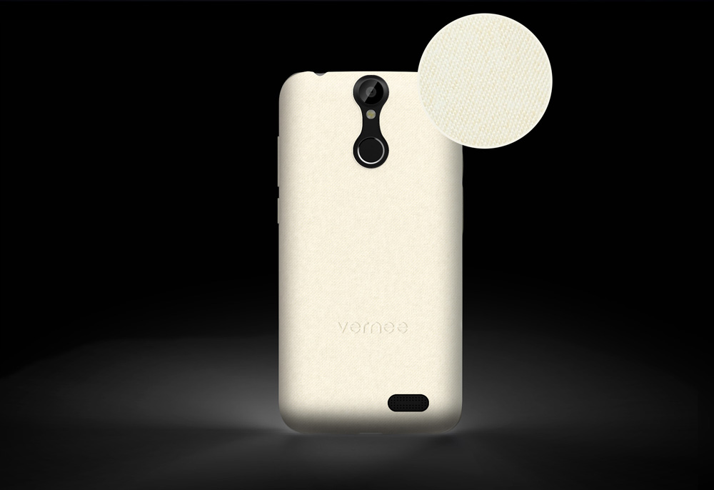 Back Cover For Vernee Thor Smartphone Colorful Fabric Protective Phone Case - Blue