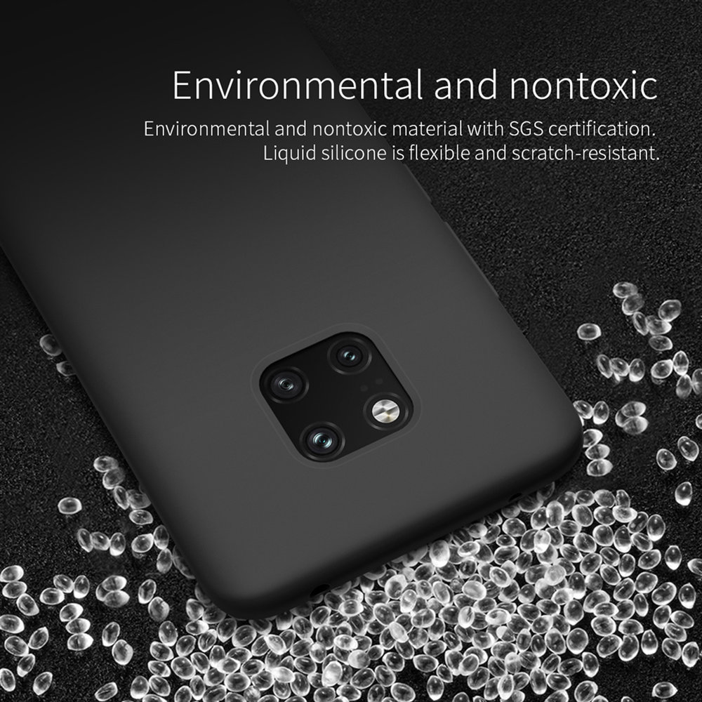 NILLKIN Silicon Phone Case for HUAWEI Mate 20 Pro Protective Back Cover - Black