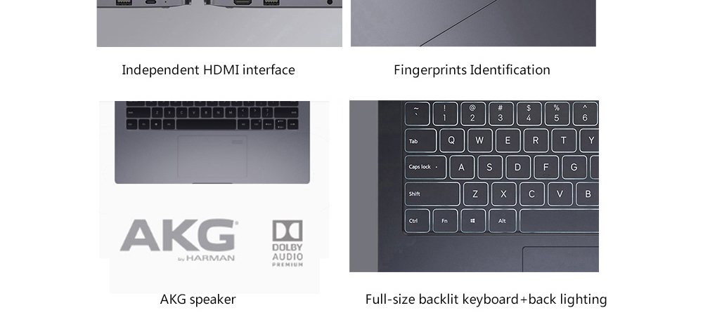 [HK Stock][Official Global Version]Xiaomi Mi Notebook Air 13.3" Enhanced Edition 1920*1080 Intel Core i5-8250U Quad Core 8GB DDR4 256GB SSD NVIDIA GeForce MX150 Fingerprints - Gray
