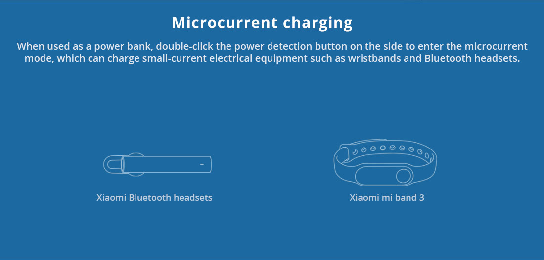 Xiaomi 2 in 1 Power Bank & Charger 5000mAh Capacity Multi-protocol Fast Charge Dual USB Output - White