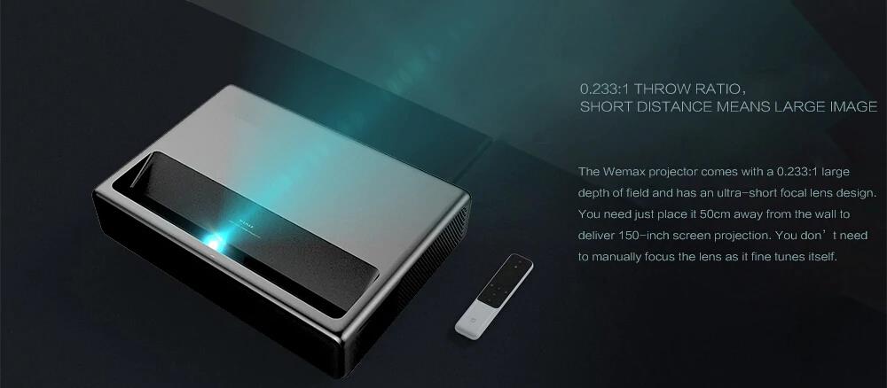 Xiaomi WEMAX ONE PRO FMWS02C ANSI Lumens Laser Projector - Mirror Black