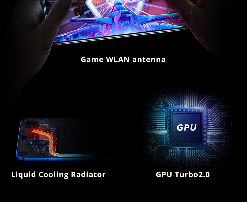 HUAWEI Honor V20 Hole-punch Display 6.4 Inch 4G LTE Smartphone Kirin 980 8GB 128GB 48.0MP+TOF Dual Rear Cameras Android 9.0 NFC Type-C Fast Charge - Blue