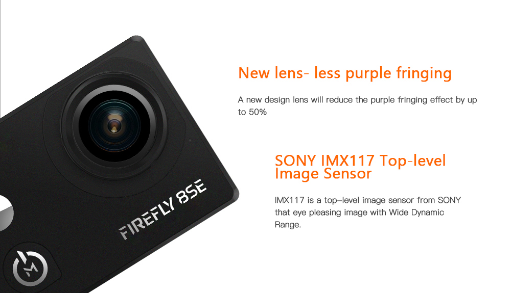 Hawkeye Firefly 8SE 4K HD Action Camera with 2.0" IPS Touch Screen SONY IMX117 12 Mega WDR CMOS Sensor - 90 Degrees Lens
