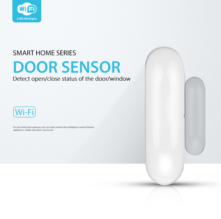 Geekbes WiFi Smart Door Sensor NAS-DS01W Window Sensor Replaceable Battery APP Control PC+ABS - White