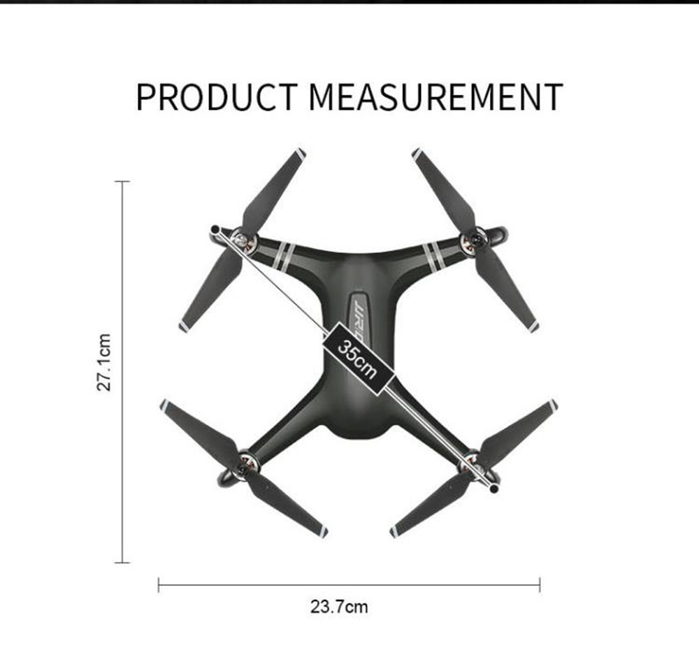 JJRC X7 SMART 1080P 5G WiFi FPV Double GPS Brushless RC Drone with One-Axis Gimbal Camera 25mins Flight Time RTF - Black