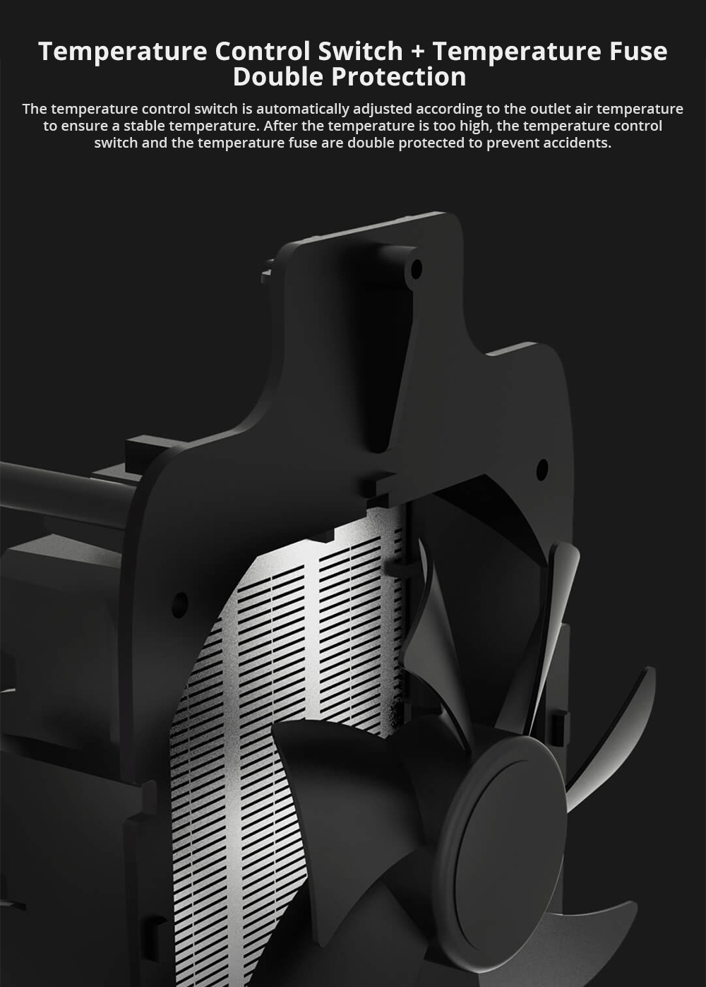 Xiaomi Viomi Mini Desktop Ceramic Space Heater Anti-tip ABS Fire Protection Oscillating Function Cold / Warm Setting - White