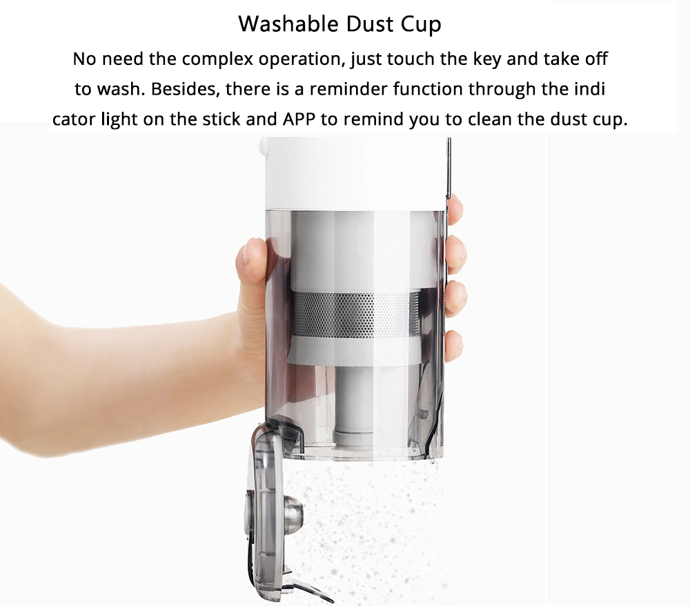 [HK Stock][International Version]Xiaomi Roidmi F8 Smart Vacuum Cleaner App Remote Control 2500mAh Lithium-ion Battery with LED Night Light for Home - White