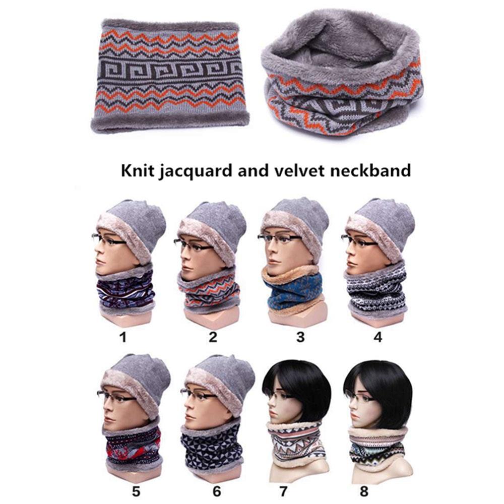 S03 Men Winter Casual Multicolor Wool Knitting Fleece Scarf Neck Warmer - Color 7