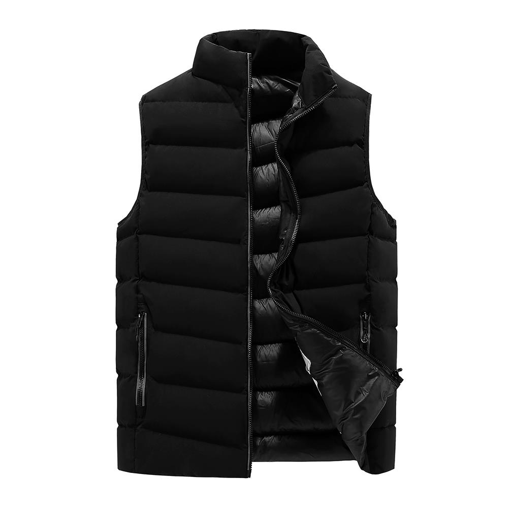 Men Waistcoat Sleeveless Duck Down Jacket Size L Black