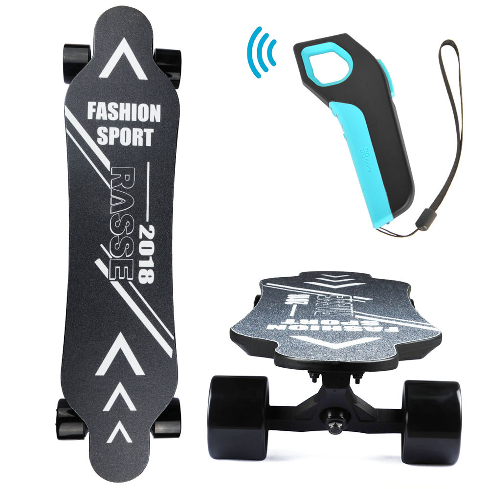 [EU Stock] RASSE YB-ED-022 Electric Skateboard Wireless Remote Control Dual 350W Motor 25km/h EU Plug - Black
