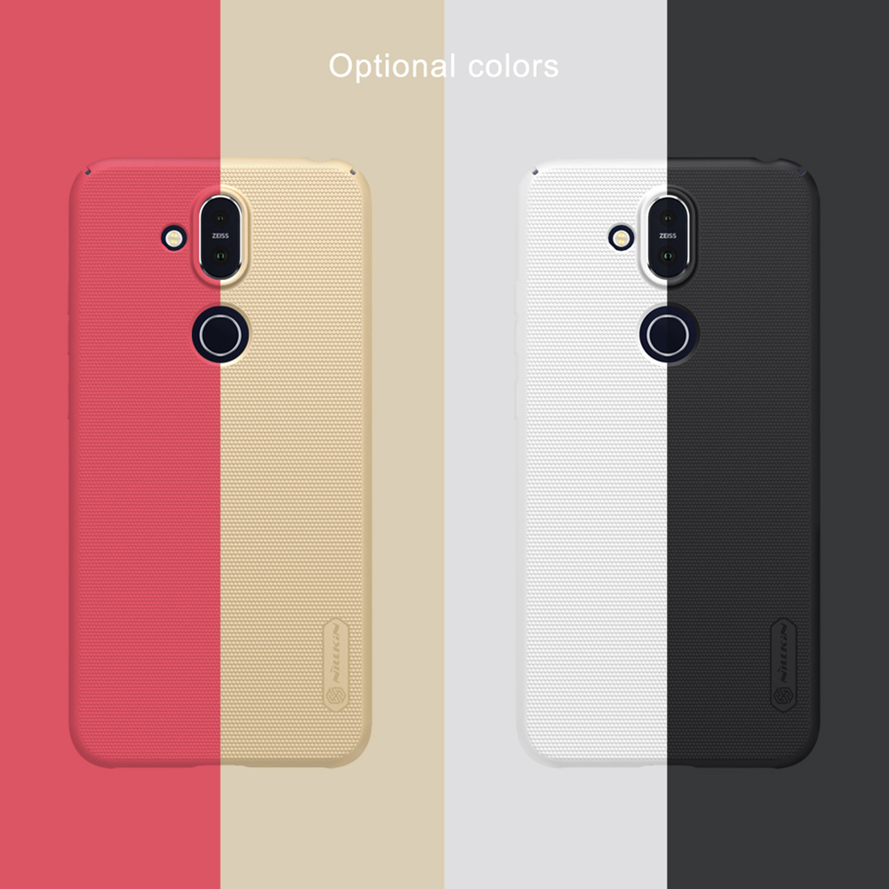 NILLKIN Matte Hard Phone Case for Nokia 8.1/X7 Protective Back Cover - Black