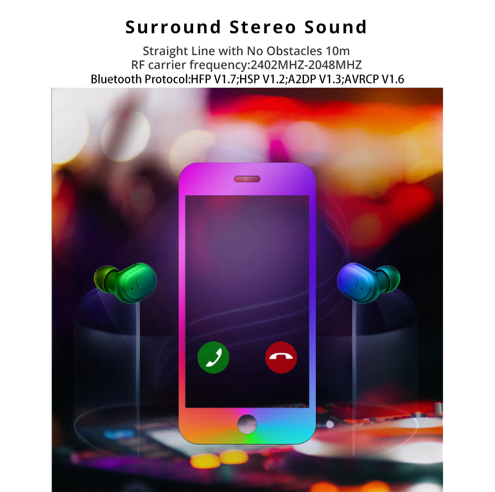 T11 Wireless Earbuds Bluetooth 5.0 Stereo Sound  - Black