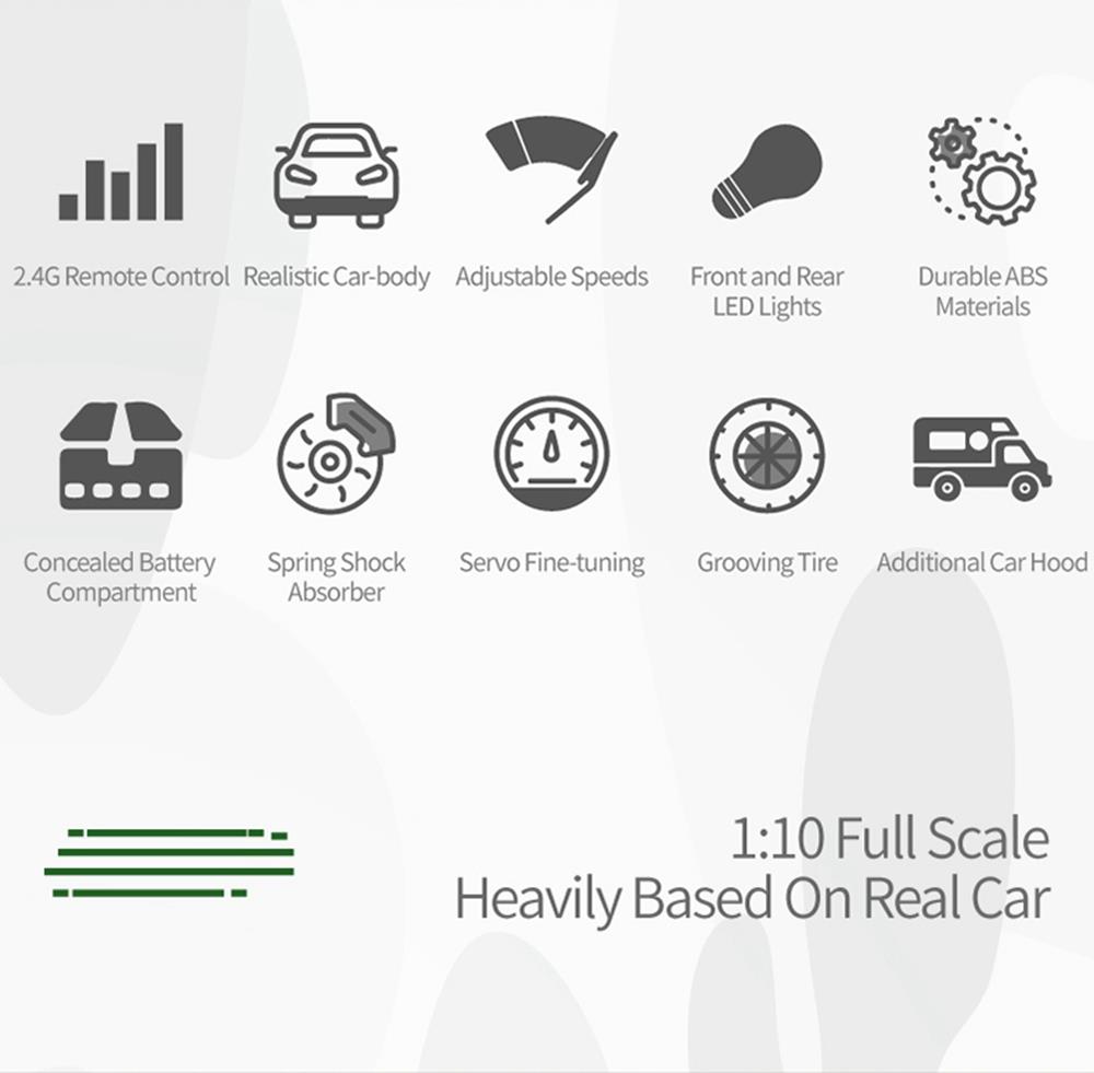 JJRC Q65 Transporter-6 2.4G 1:10 4WD Convertible Jeep Off-road RC Car Military Truck with Car Cloak RTR - Army Green