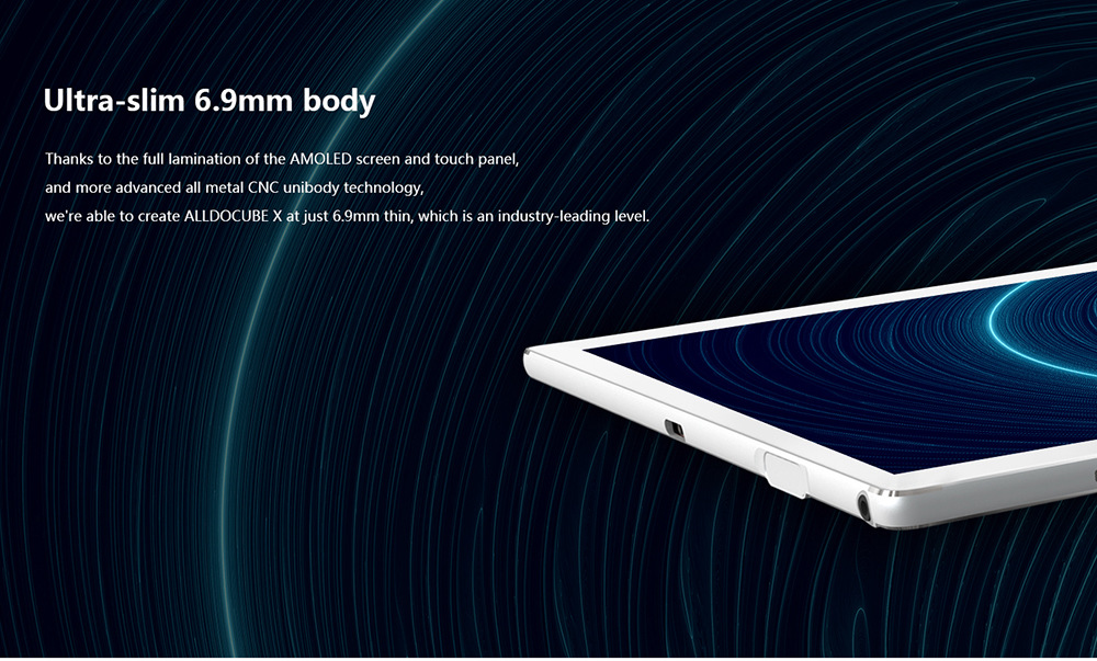 ALLDOCUBE Cube X Tablet PC MTK8176 Hexa Core 10.5" 2K Screen 2560*1600 Android 8.1 Fingerprint Unlock 8000mAh 4GB RAM 64GB ROM - Silver