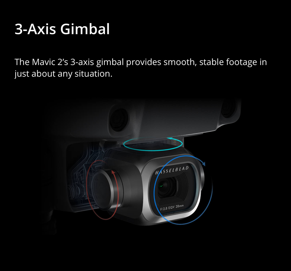 DJI Mavic 2 Zoom 3-Axis Gimbal Camera 1/2.3" CMOS Sensor 2x Optical Zoom Foldable RC Drone with DJI Smart Controller