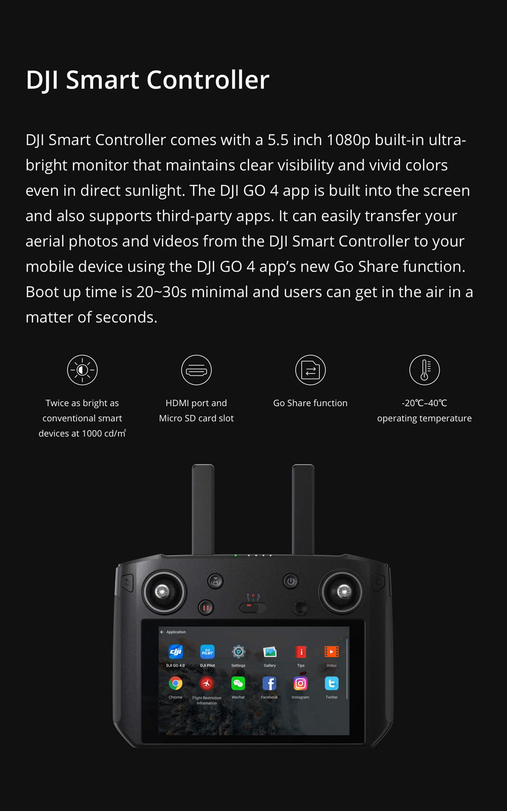 DJI Mavic 2 Zoom 3-Axis Gimbal Camera 1/2.3" CMOS Sensor 2x Optical Zoom Foldable RC Drone with DJI Smart Controller