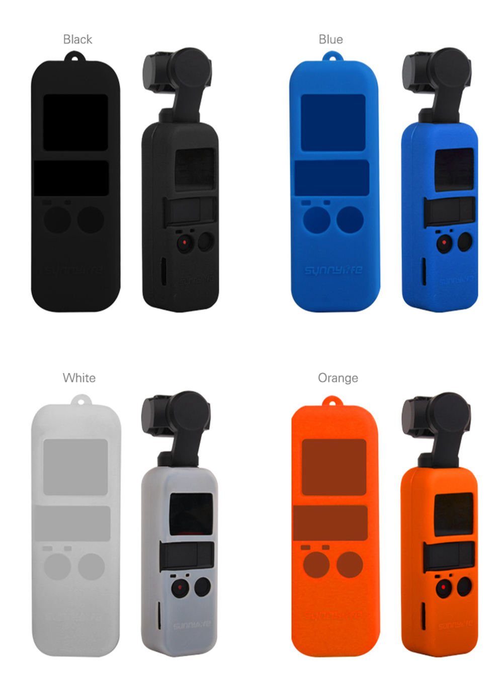 Sunnylife Silicone Case with Lanyard for DJI OSMO Pocket Handheld Gimbal - White