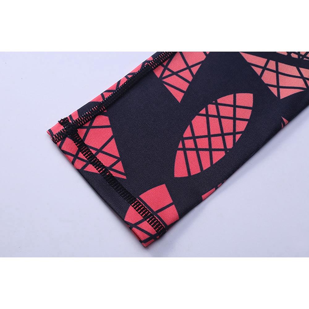 CK2236 Women Gradient Geometric Yoga Pants High-waist Leggings Size S - Fuchsia