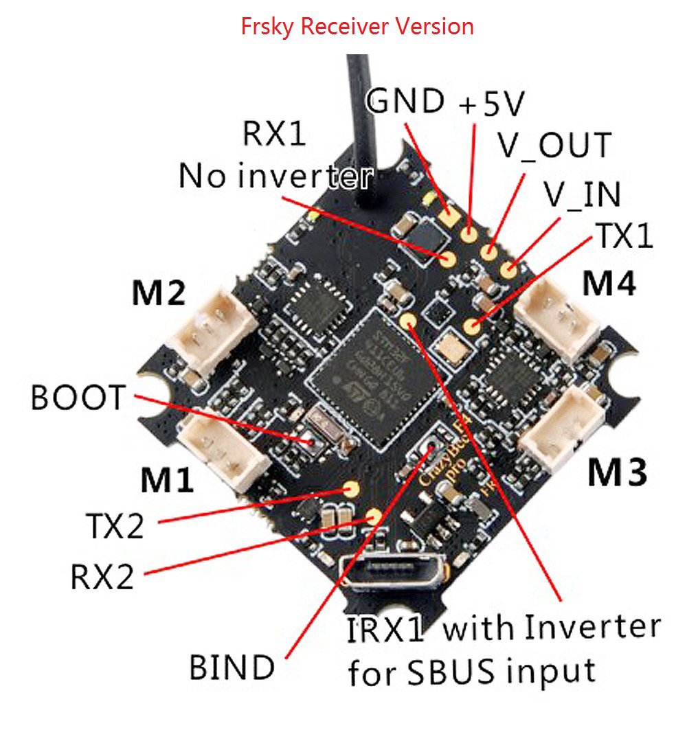 Happymodel Crazybee F4 Pro 1-2S Flight Controller Onboard 4in1 ESC for FPV Racing Drone - Flysky Receiver