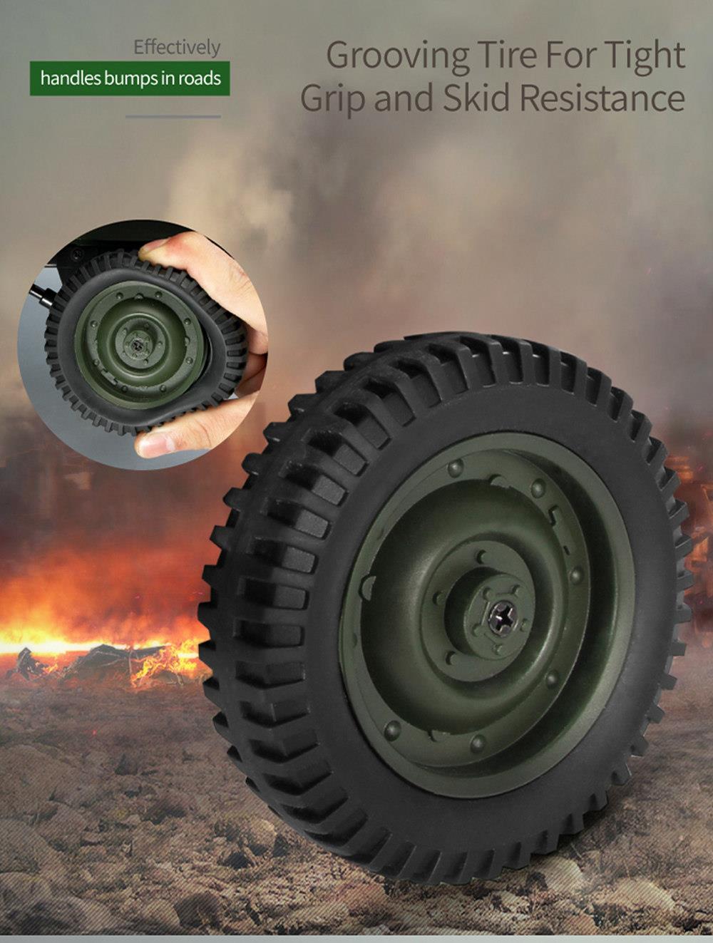 JJRC Q65 Transporter-6 2.4G 1:10 4WD Convertible Jeep Off-road RC Car Military Truck with Car Cloak RTR - Navy Blue