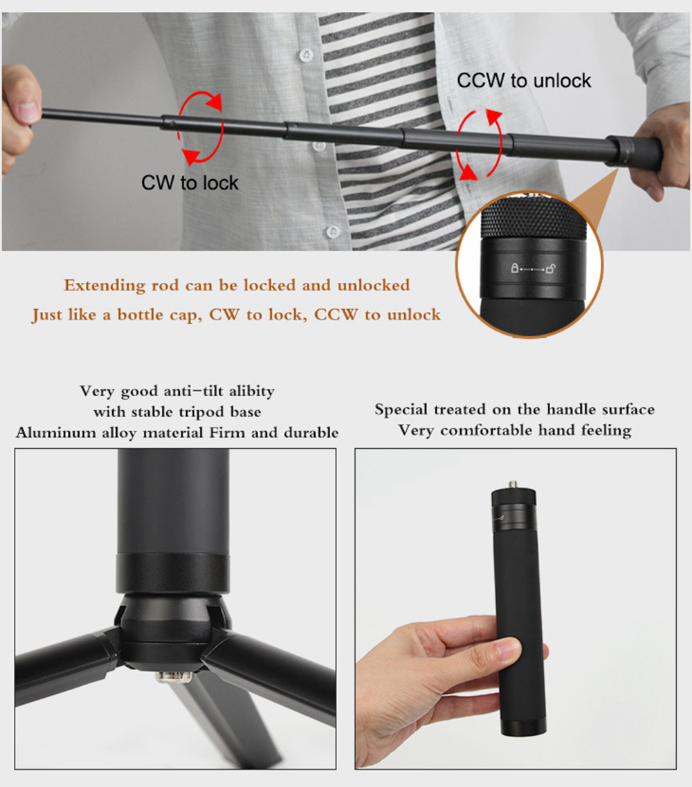 Sunnylife Phone Fixing Clamp + Extension Rod + Tripod for DJI OSMO Pocket Handheld Gimbal