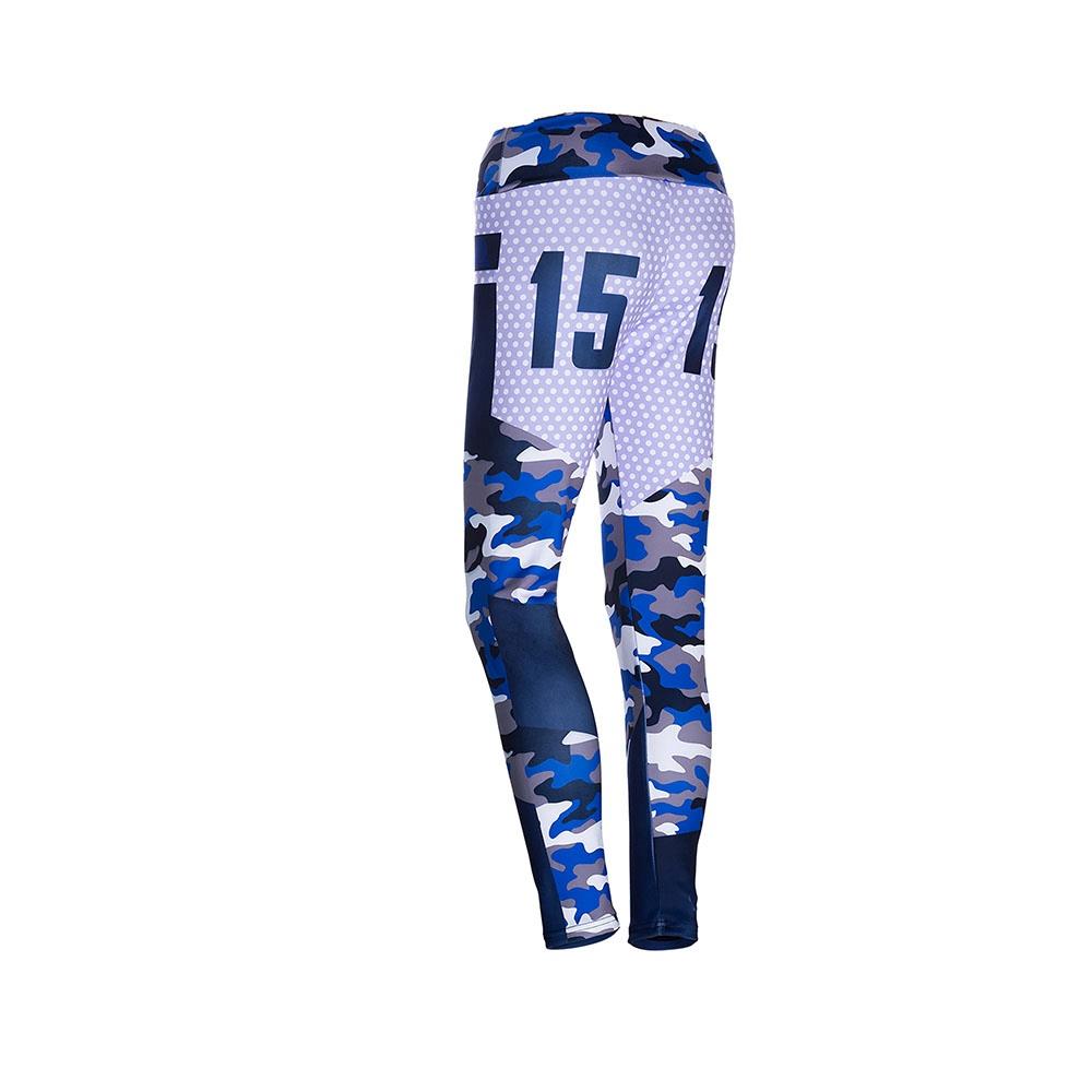 CK2237 Women Camouflage Yoga Pants High Waist Leggings Size S - Blue