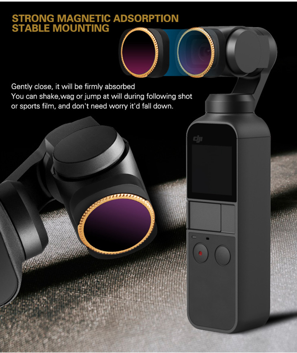Sunnylife 4PCS ND-PL Lens Filter Set for DJI OSMO Pocket Handheld Gimbal