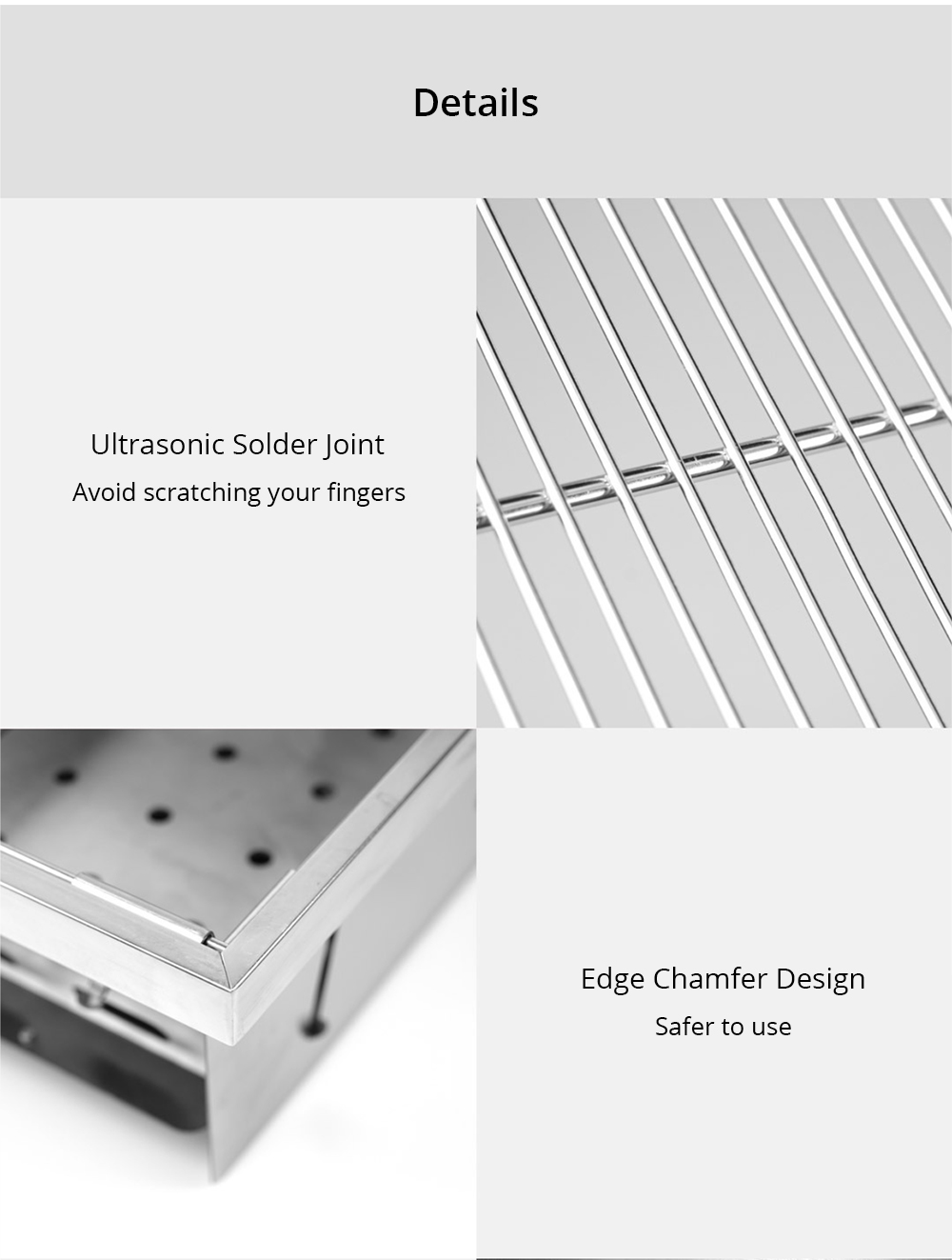 Xiaomi Zaofeng Portable Mini Outdoor Detachable Barbecue Grill - Silver