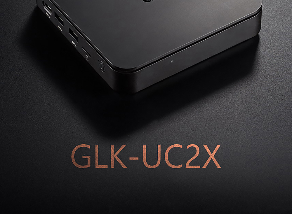Pepper Jobs GLK-UC2X Intel Gemini Lake N4100 Windows 10 License 4GB DDR4 64GB eMMC Mini PC Triple 4K 60Hz Output Dual Band WiFi Gigabit LAN Bluetooth USB3.0x2 HDMI