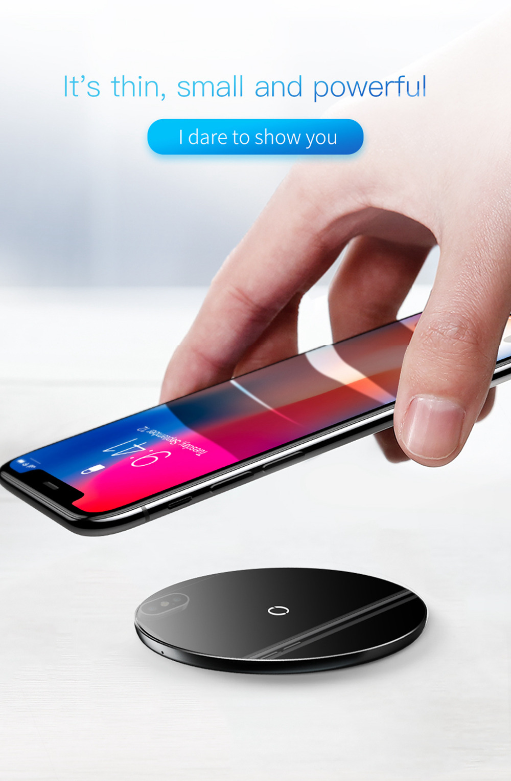 Baseus CCALL AJK01 QI 10W Wireless Charger White Black