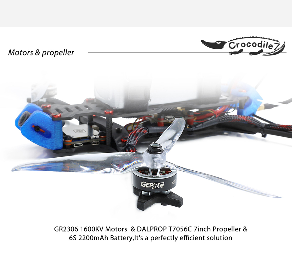 GEPRC Crocodile 7 GEP-LC7-PRO 7Inch 315mm 1080P Long Rang FPV RC Racing Drone BNF - XM+ Receiver