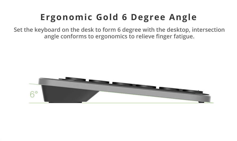 Xiaomi MIIIW Wireless Bluetooth / 2.4G Dual-mode Keyboard 102 Keys Ergonomics Ultra-thin Design - Black