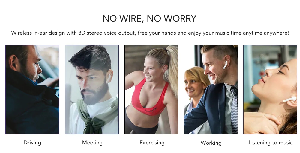 I7S Mini TWS Wireless Bluetooth Earbuds 2.5 Hours Working Time for Android iOS - Black